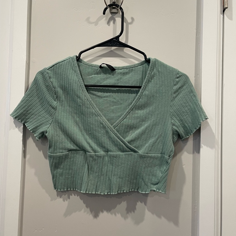SHEIN sea foam crop top size small